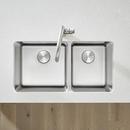 BLANCO Stainless Steel 33 x 18 in. No Hole Double Bowl Undermount Kitchen Sink 