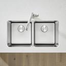 BLANCO Stainless Steel 33 x 18 in. No Hole Double Bowl Undermount Kitchen Sink 