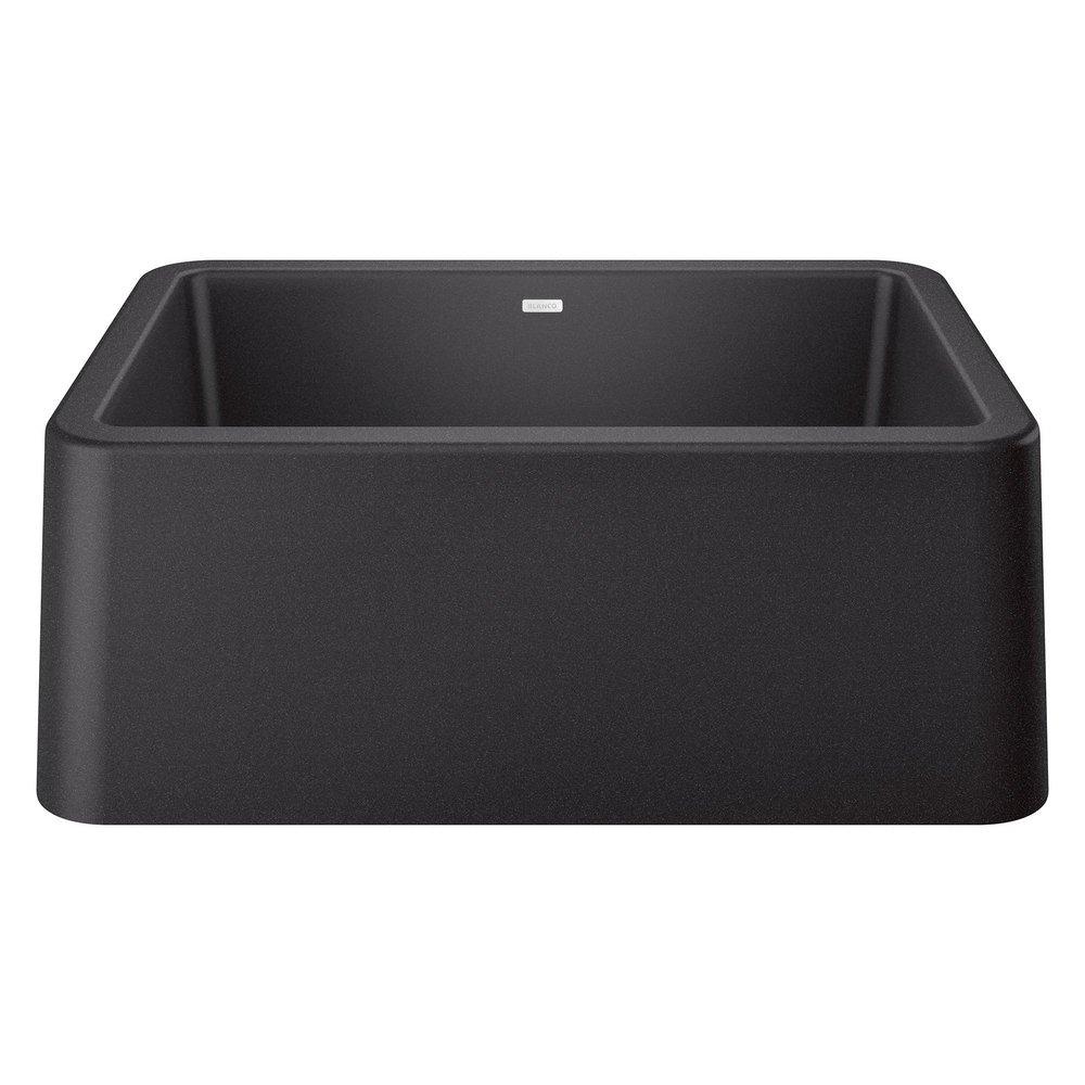 BLANCO Anthracite 27 x 19 in. Composite Single Bowl Farmhouse Kitchen Sink 