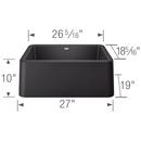 BLANCO Anthracite 27 x 19 in. Composite Single Bowl Farmhouse Kitchen Sink 