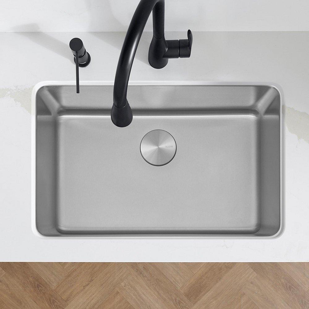 BLANCO Stainless Steel 28 x 18 in. No Hole Single Bowl Undermount Kitchen Sink 