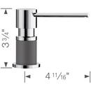 BLANCO Chrome/Cinder 3-3/4 in. 10 oz. Kitchen Soap Dispenser 