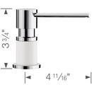 BLANCO Chrome Deck Mount Brass Soap and Lotion Dispenser 