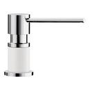 Deck Mount Brass Soap and Lotion Dispenser in Chrome and White