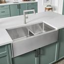 BLANCO Stainless Steel 33 x 19 in. Stainless Steel Double Bowl Farmhouse Kitchen Sink 