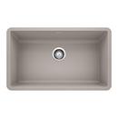 30 x 18 in. No Hole Composite Single Bowl Undermount Kitchen Sink in Concrete Grey