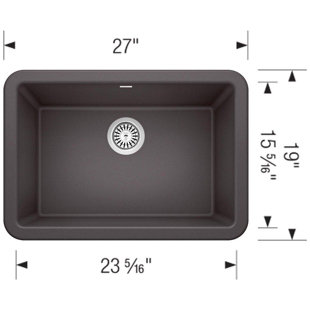 BLANCO Cinder 27 x 19 in. Composite Single Bowl Farmhouse Kitchen Sink 