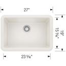 BLANCO White 27 x 19 in. Composite Single Bowl Apron Front Kitchen Sink 