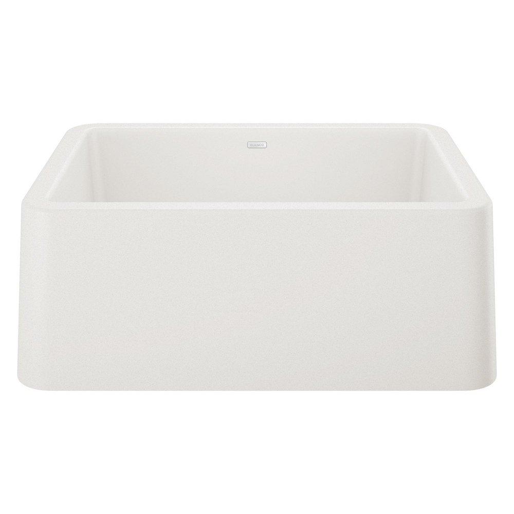 BLANCO White 27 x 19 in. Composite Single Bowl Farmhouse Kitchen Sink 
