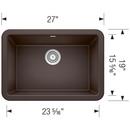 BLANCO Cafe 27 x 19 in. Composite Single Bowl Farmhouse Kitchen Sink 