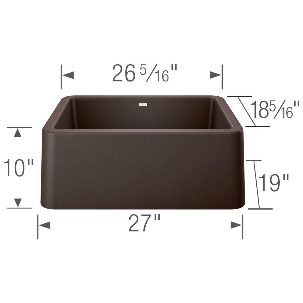 BLANCO Cafe 27 x 19 in. Composite Single Bowl Farmhouse Kitchen Sink 