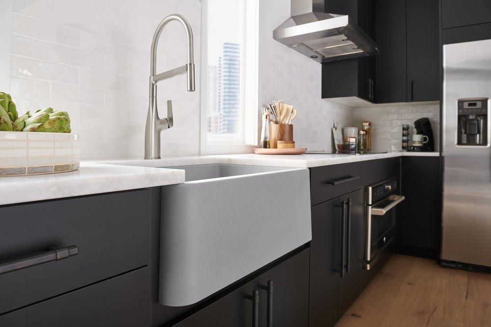 BLANCO Cafe 27 x 19 in. Composite Single Bowl Farmhouse Kitchen Sink 