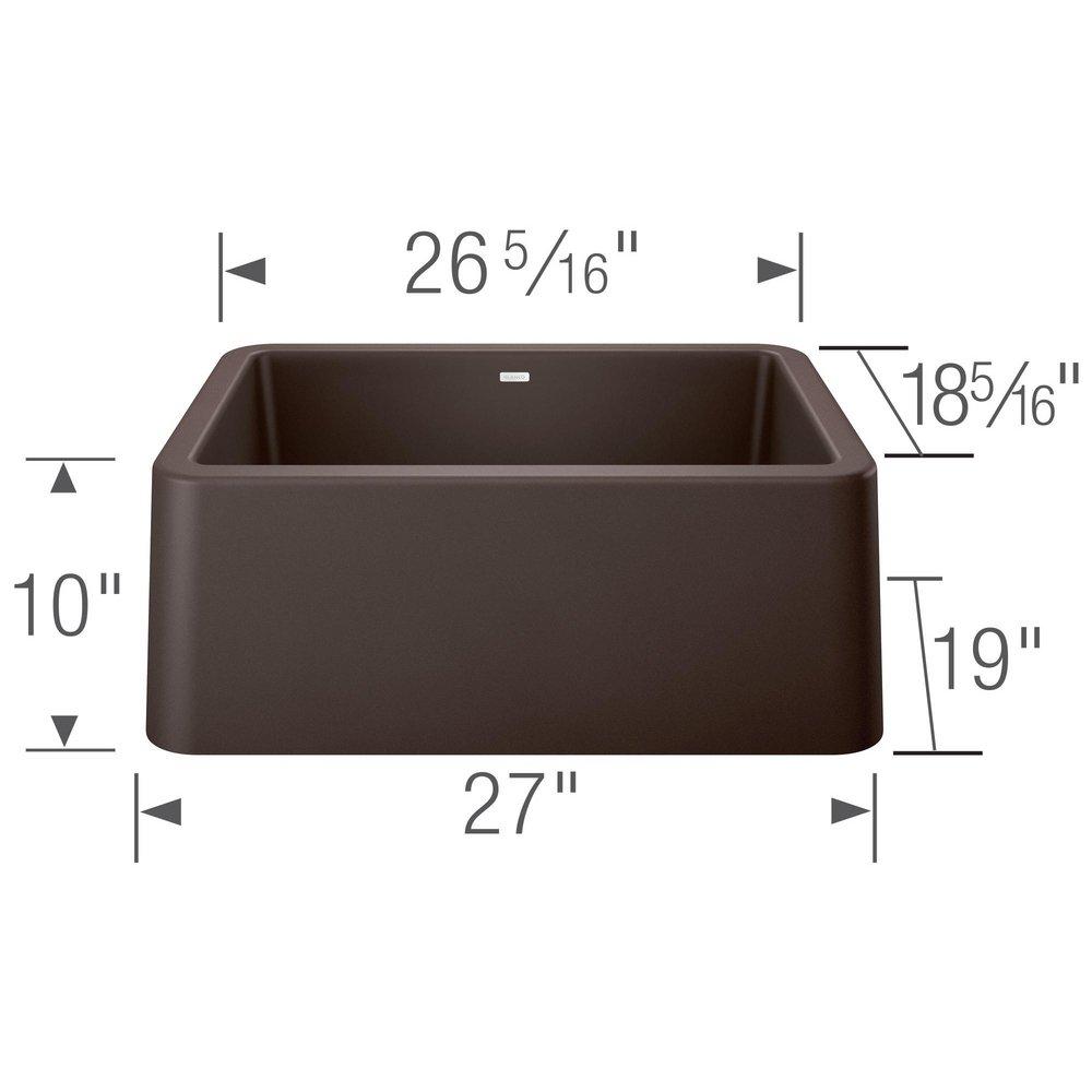 BLANCO Caf&eacute; 27 x 19 in. Composite Single Bowl Farmhouse Kitchen Sink 