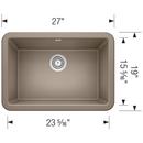 BLANCO Truffle 27 x 19 in. Composite Single Bowl Farmhouse Kitchen Sink 