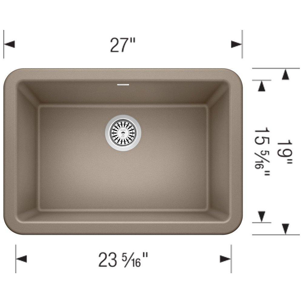 BLANCO Truffle 27 x 19 in. Composite Single Bowl Farmhouse Kitchen Sink 