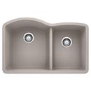 32 x 20-27/32 in. No Hole Composite Double Bowl Undermount Kitchen Sink in Concrete Grey