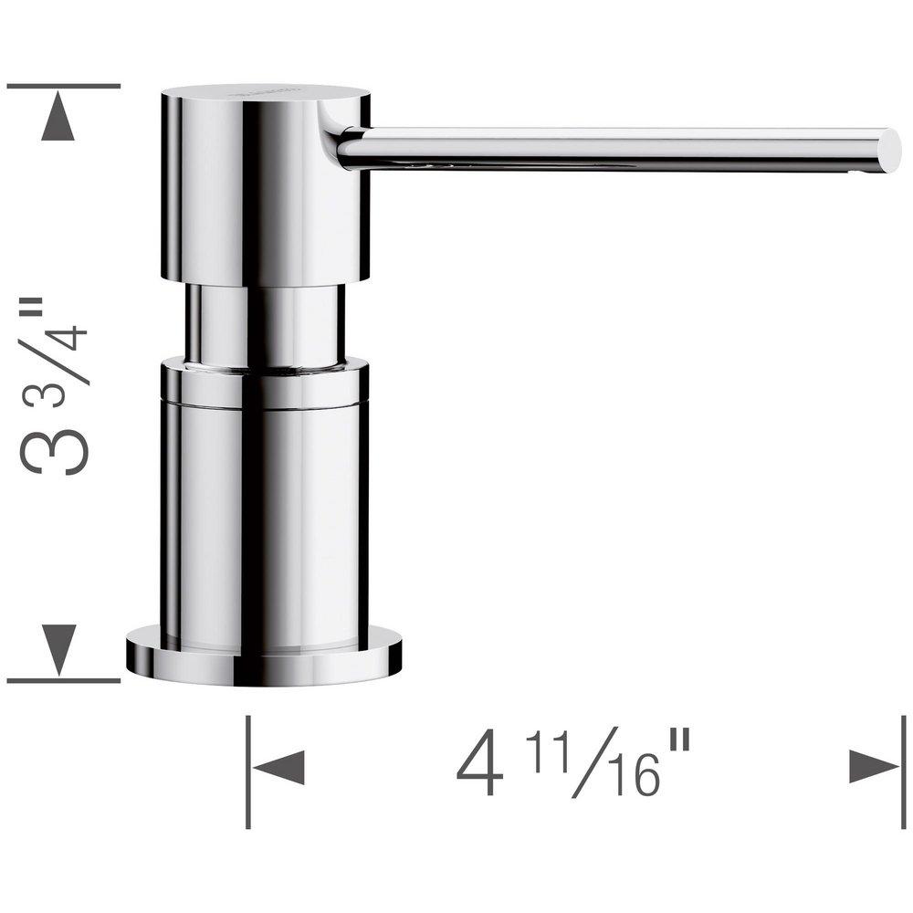 BLANCO Chrome 3-3/4 in. 10 oz. Kitchen Soap Dispenser 