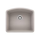 24 x 20-13/16 in. No Hole Composite Single Bowl Undermount Kitchen Sink in Concrete Grey