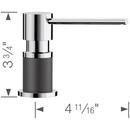 BLANCO Chrome Deck Mount Brass Soap and Lotion Dispenser 