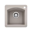 15 x 15 in. 1 Hole Dual Mount Composite Bar Sink in Concrete Grey