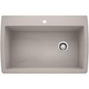 33-1/2 x 22 in. 1 Hole Composite Single Bowl Dual Mount Kitchen Sink in Concrete Grey