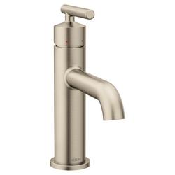 Single Handle Monoblock Bathroom Sink Faucet in Brushed Nickel