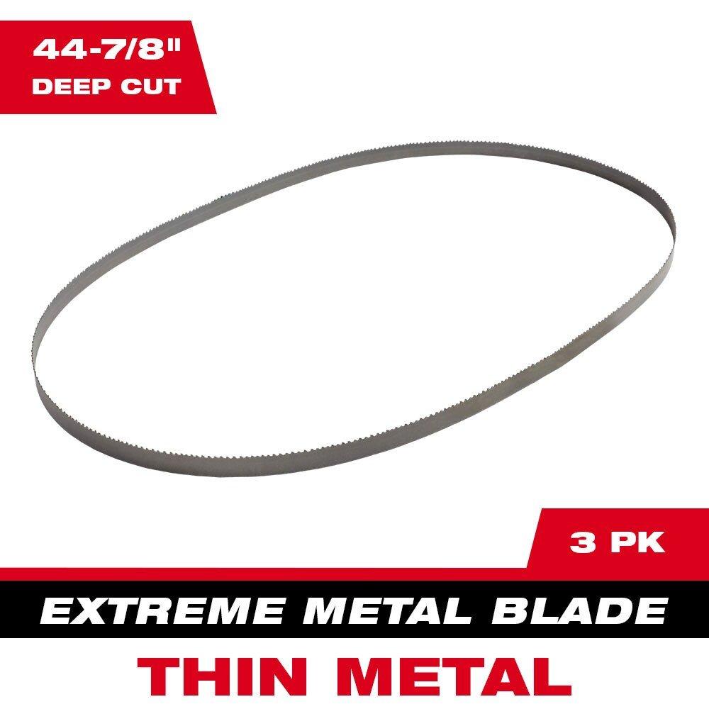 Milwaukee&reg; Silver 44-7/8 x 1/2 in. Deep Cut Extreme Thin Metal Band Saw Blade (3 Pack) 