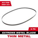 Milwaukee&reg; Silver 44-7/8 x 1/2 in. Deep Cut Extreme Thin Metal Band Saw Blade (3 Pack) 