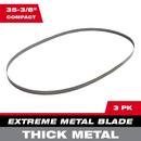 Milwaukee® Silver 35-3/8 x 1/2 in. Compact Extreme Thick Metal Band Saw Blade (3 Pack) 