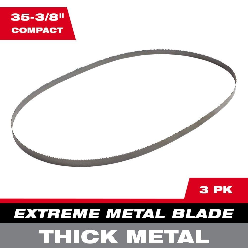 Milwaukee&reg; Silver 35-3/8 x 1/2 in. Compact Extreme Thick Metal Band Saw Blade (3 Pack) 