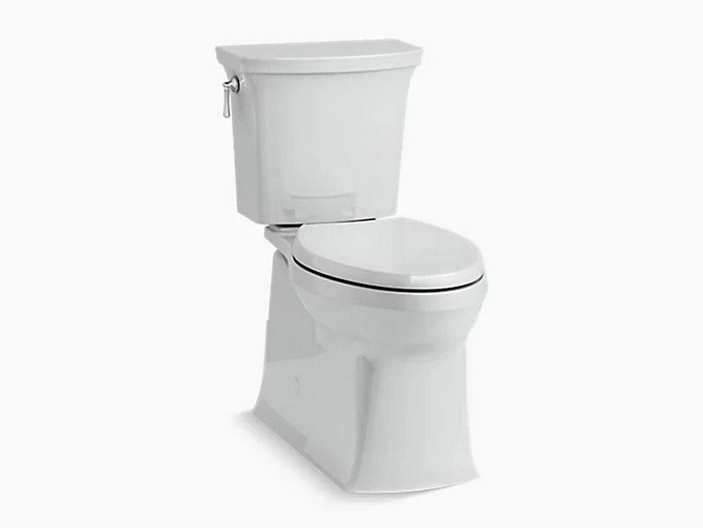 KOHLER Ice&trade; Grey 1.28 gpf Elongated Two Piece Toilet 