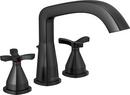 Delta Faucet Matte Black Two Handle Roman Tub Faucet 