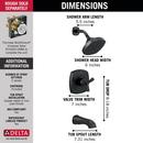 Delta Faucet Matte Black Single Handle Multi Function Bathtub & Shower Faucet (Trim Only) 