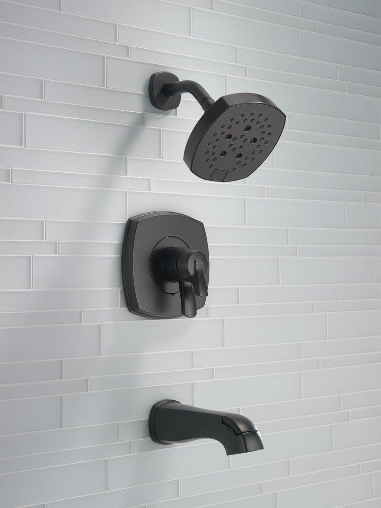 Delta Faucet Matte Black Two Handle Multi Function Bathtub & Shower Faucet (Trim Only) 