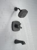 Delta Faucet Matte Black Two Handle Multi Function Bathtub & Shower Faucet (Trim Only) 