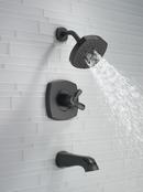 Delta Faucet Matte Black Two Handle Multi Function Bathtub & Shower Faucet (Trim Only) 
