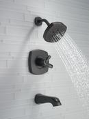 Delta Faucet Matte Black Two Handle Multi Function Bathtub & Shower Faucet (Trim Only) 