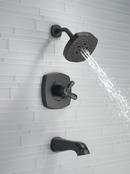 Delta Faucet Matte Black Two Handle Multi Function Bathtub & Shower Faucet (Trim Only) 