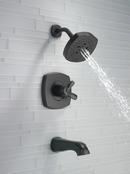 Delta Faucet Matte Black Two Handle Multi Function Bathtub & Shower Faucet (Trim Only) 