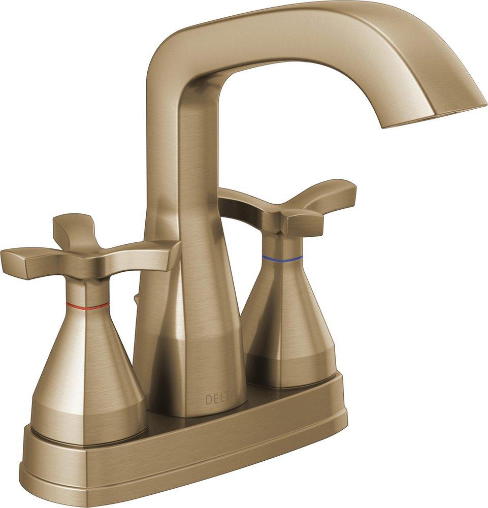 Two Handle Centerset Bathroom Faucet in Champagne Bronze 25798LF