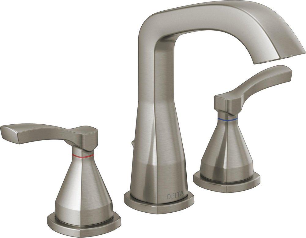 Two Handle Widespread Bathroom Sink Faucet in Brilliance