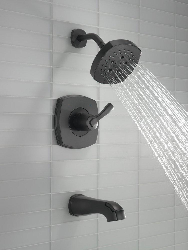 Delta Faucet Matte Black Single Handle Multi Function Bathtub & Shower Faucet (Trim Only) 
