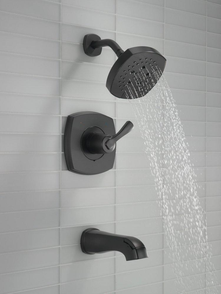Delta Faucet Matte Black Single Handle Multi Function Bathtub & Shower Faucet (Trim Only) 