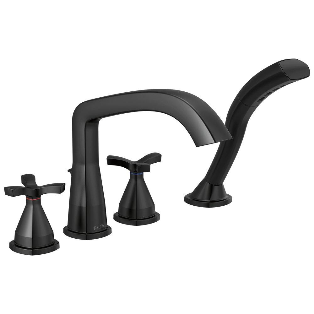 Delta Faucet Matte Black CCY 1.75 2HDL CRS RT TRIM & H/SHWR 