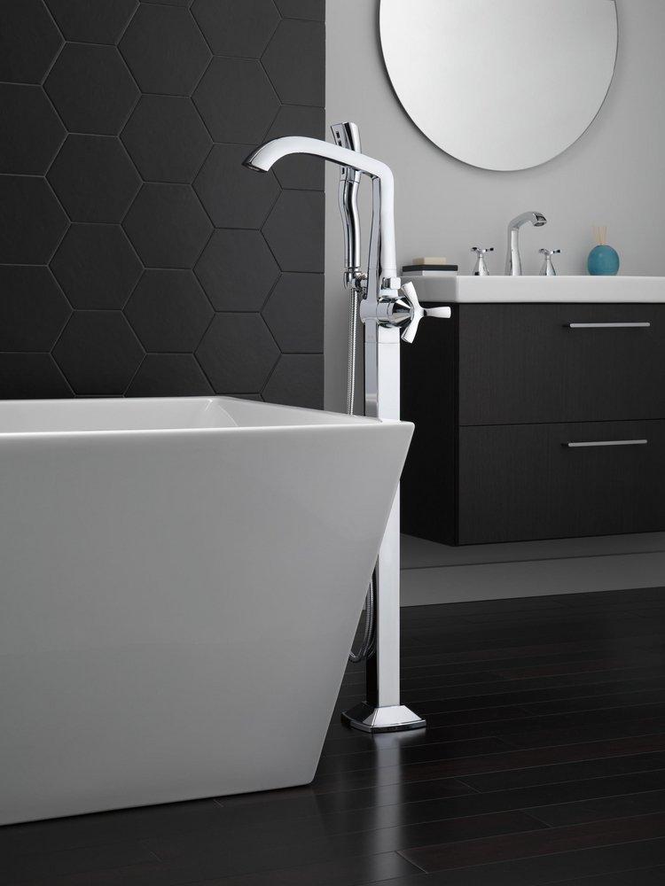 Delta Faucet Matte Black Two Handle Widespread Bathroom Sink Faucet 