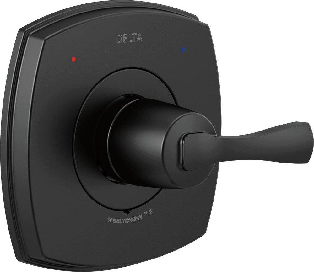 Delta Faucet Matte Black Single Handle Single Function Shower Faucet Trim Only 