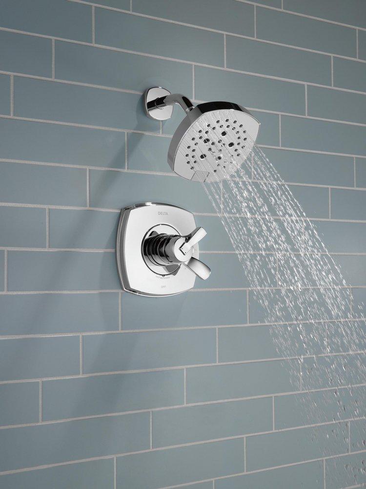 Delta Faucet Matte Black Single Handle Multi Function Shower Faucet (Trim Only) 