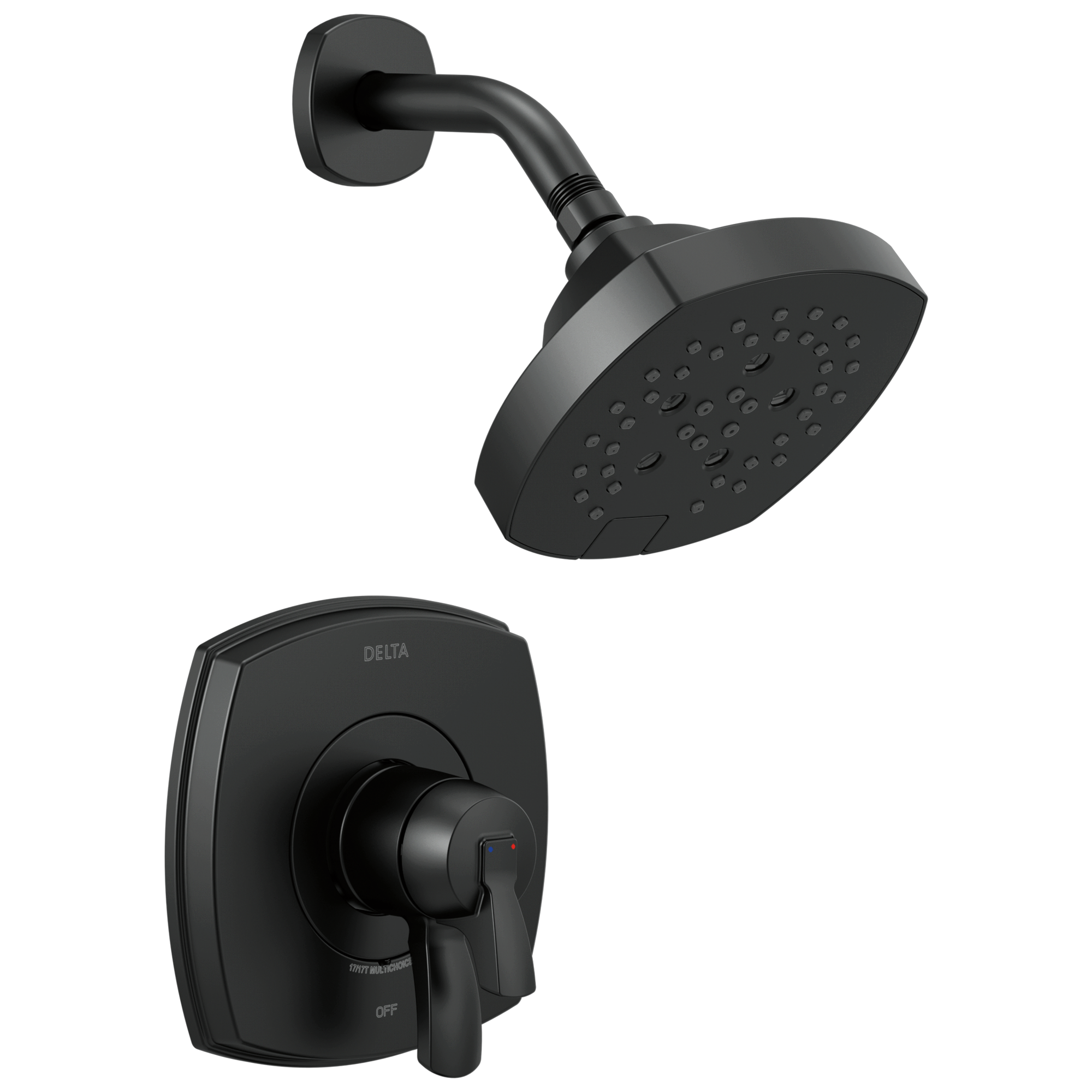 Delta Faucet Matte Black Single Handle Multi Function Shower Faucet (Trim Only) 