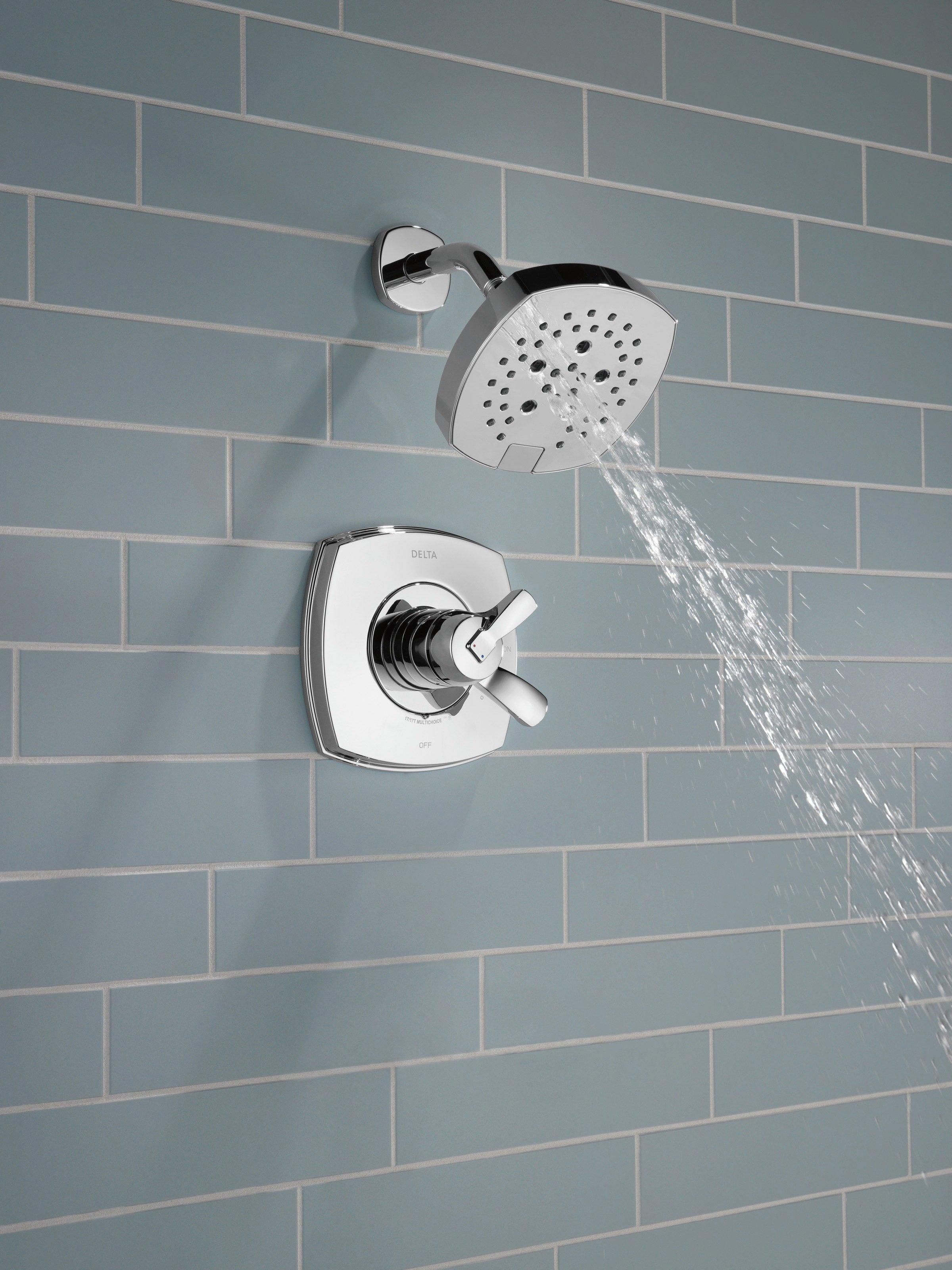 Delta Faucet Matte Black Single Handle Multi Function Shower Faucet (Trim Only) 