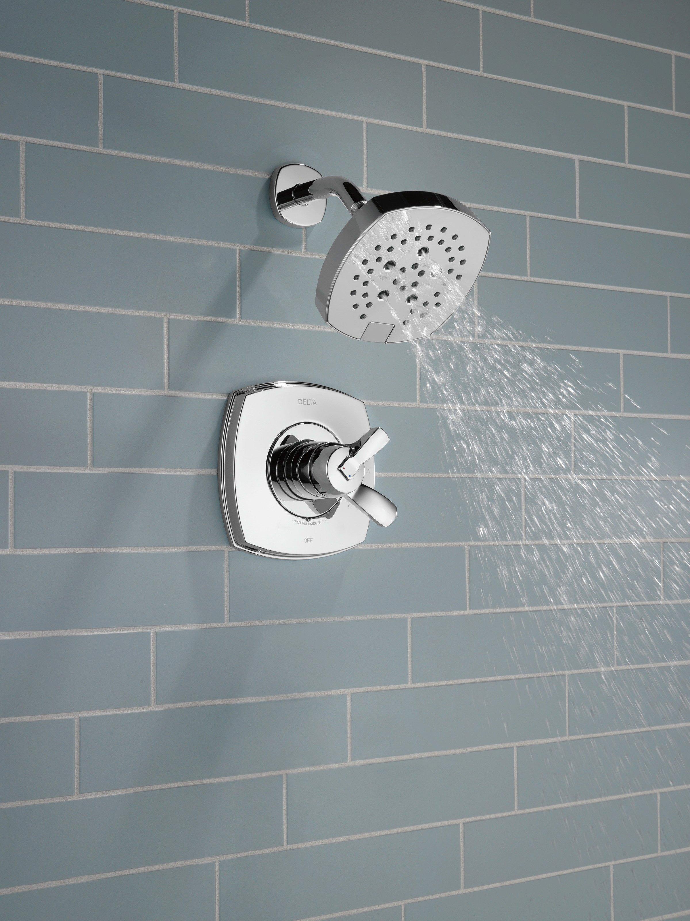 Delta Faucet Matte Black Single Handle Multi Function Shower Faucet (Trim Only) 